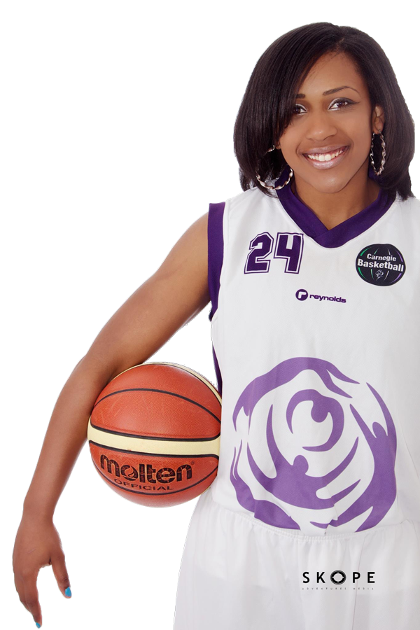 Picture of LaKeisha Wright with her basketball