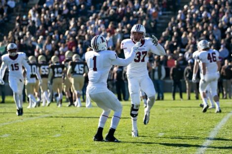 Merriman is on the football field